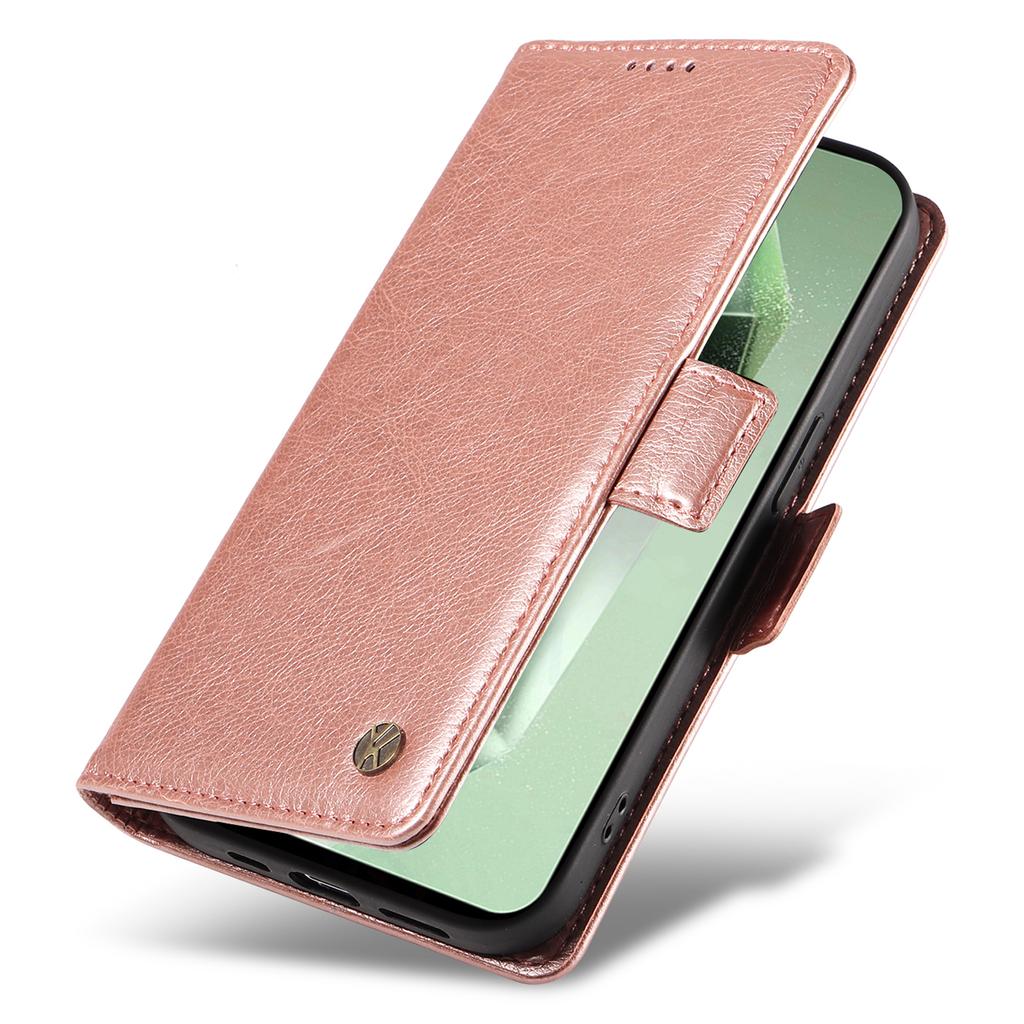 YIKATU YK-007 For Samsung Galaxy S24 FE Phone Case Litchi Texture PU Leather Wallet Cover