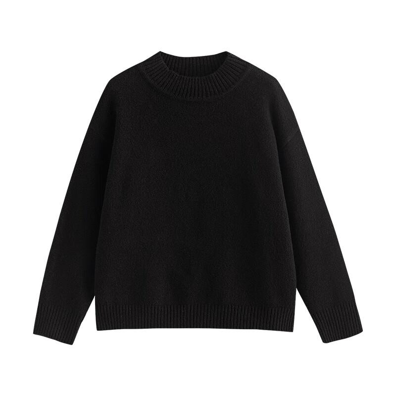 Women's Relaxed Fit Stand Collar Brushed Sweater
