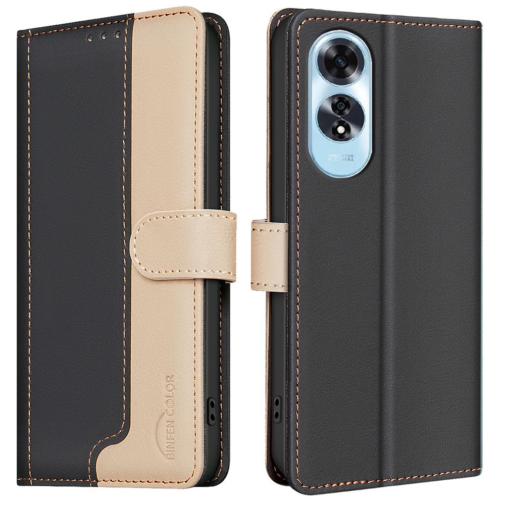 For Oppo A60 4G Case RFID Blocking Leather Phone Cover Wallet Stand