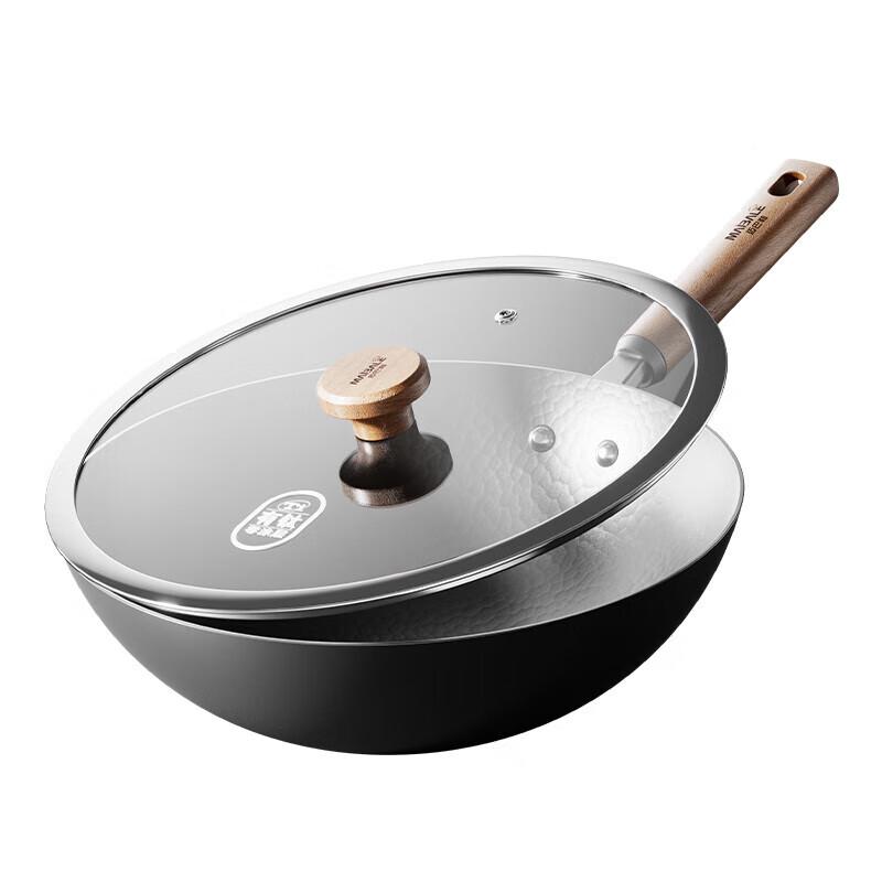 Чугунный вок Maibale Titanium Fusion с антипригарным покрытием