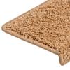 Vidaxl Maty Na Schody 15 Szt. 65X21X4 Cm Beżowe, Prostokątne Krawędzie