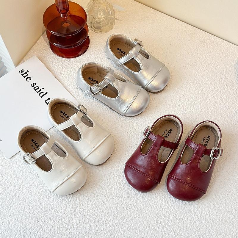 Anti-slip Leather Children's Shoes, Toddler Walking Soft-soled Shoes, Single Shoes