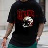 San Francisco Football Helm & Team Logo Print Moto T-Shirt Baumwolle Sommer Lässig Kurzarm