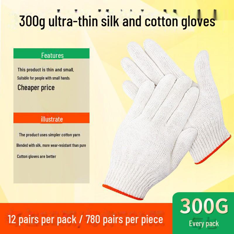 Cotton Yarn Work Gloves for Construction and Labor Protection