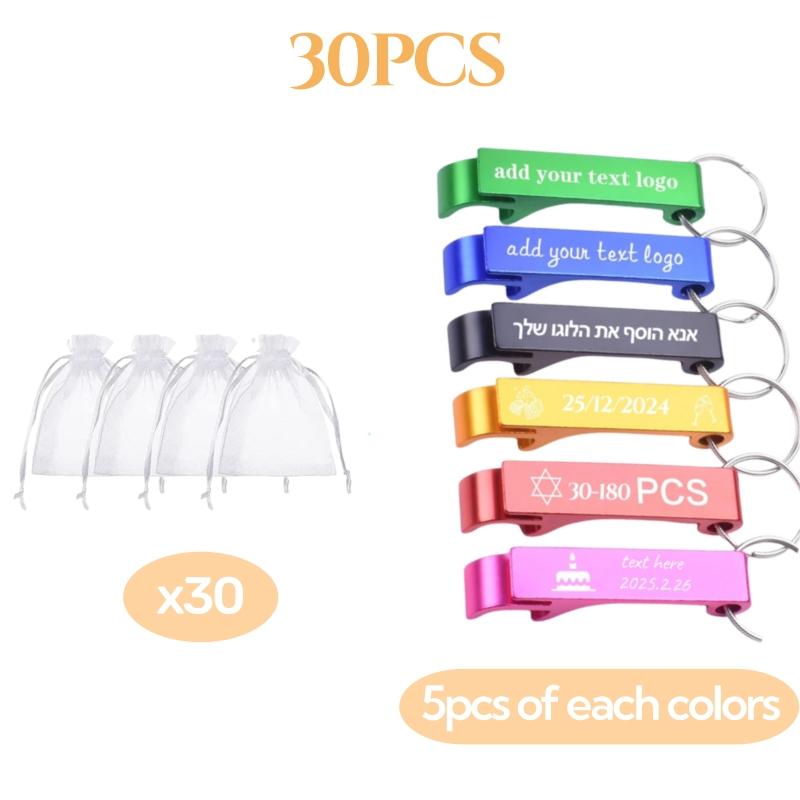 

30-180Set Customizable Bottle Openers Thank You Wedding Favors for Guest Beer Opener Keychain for Birthday Baby Shower Souvenirs