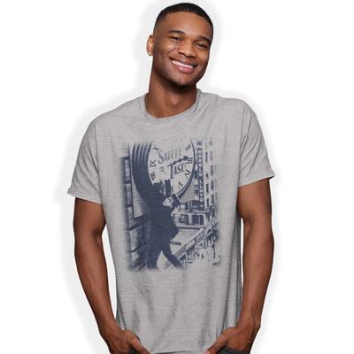 Harold Lloyd Safety Last Klassische Komödie Handbedrucktes T-Shirt Geburtstagsgeschenk