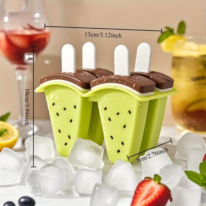 2pcs DIY Silicone Ice Cube Trays , Large Capacity, Chocolate Design, Reusable Plastic Suction Cup Mold for Making Perfectly Shaped Ice Cubes