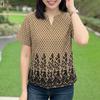 ZANZEA Women Polka Dot Print Casual V-Neck Loose Short Sleeve Blouse