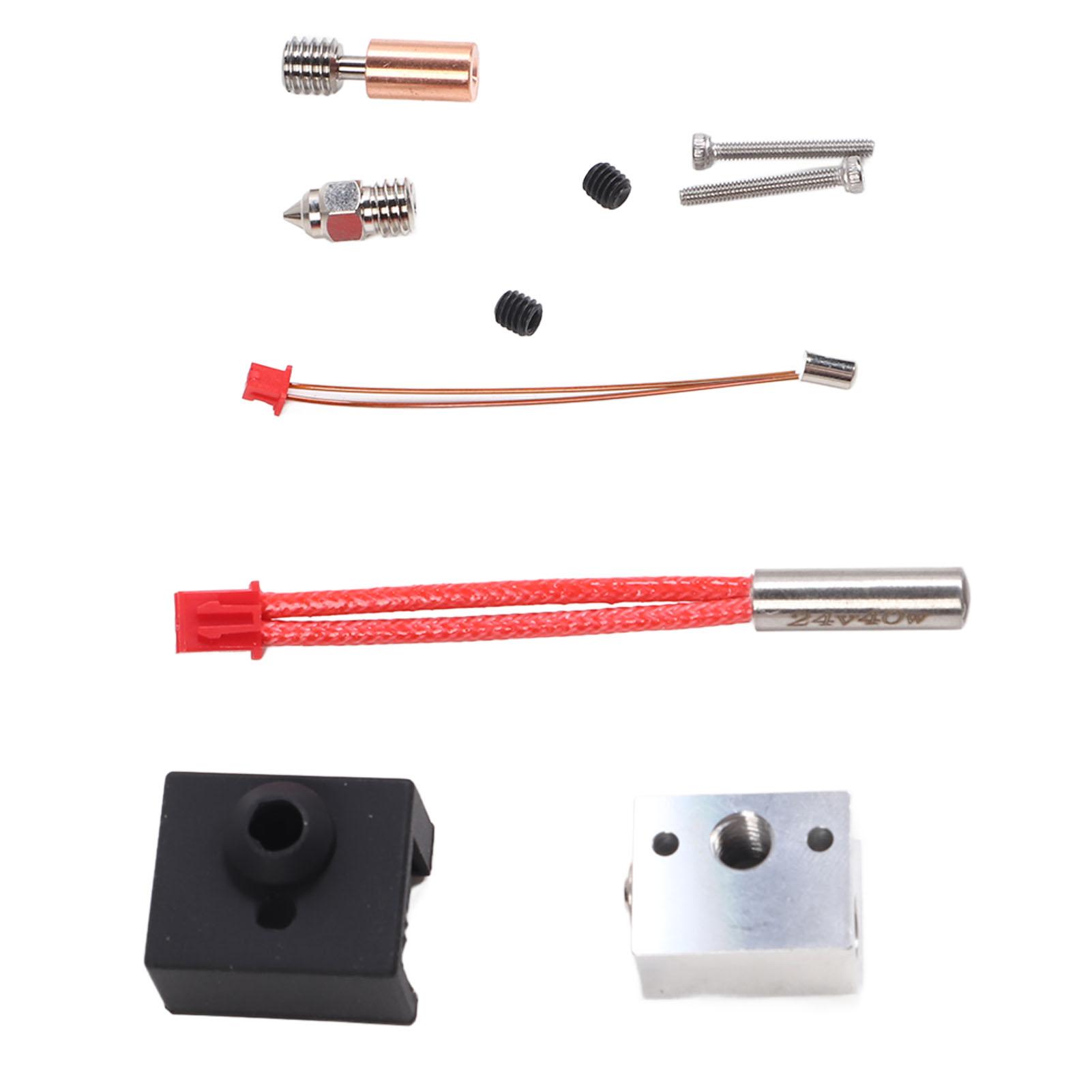 

Комплект Hotend для 3D-принтера Hot End 300 celsius Nozzle Throat Heating Block 24V 40W Set for Ender 3 S1