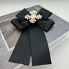 Versatile French Pearl Bow Tie and Brooch for Clothing Necklines