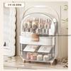 Luxury Style Cosmetic Storage Display Rack Premium Large-Capacity Dustproof Organizer for Lipstick Face Mask Skincare