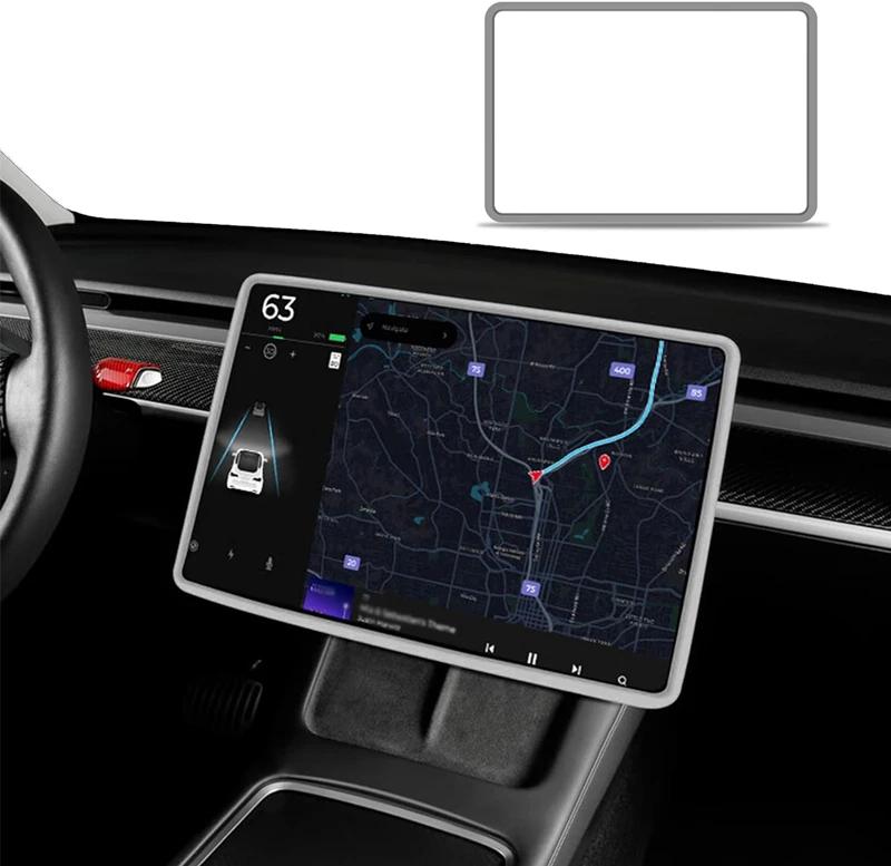 Center Console Screen Protector Frame for Tesla Model Y Juniper Model 3 Highland 2025 Display Edge Protector Auto Accessories