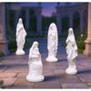 White Resin Mary Statue Fine Carving Weather Resistant Finish For Garden Patio Home Religious Decoration