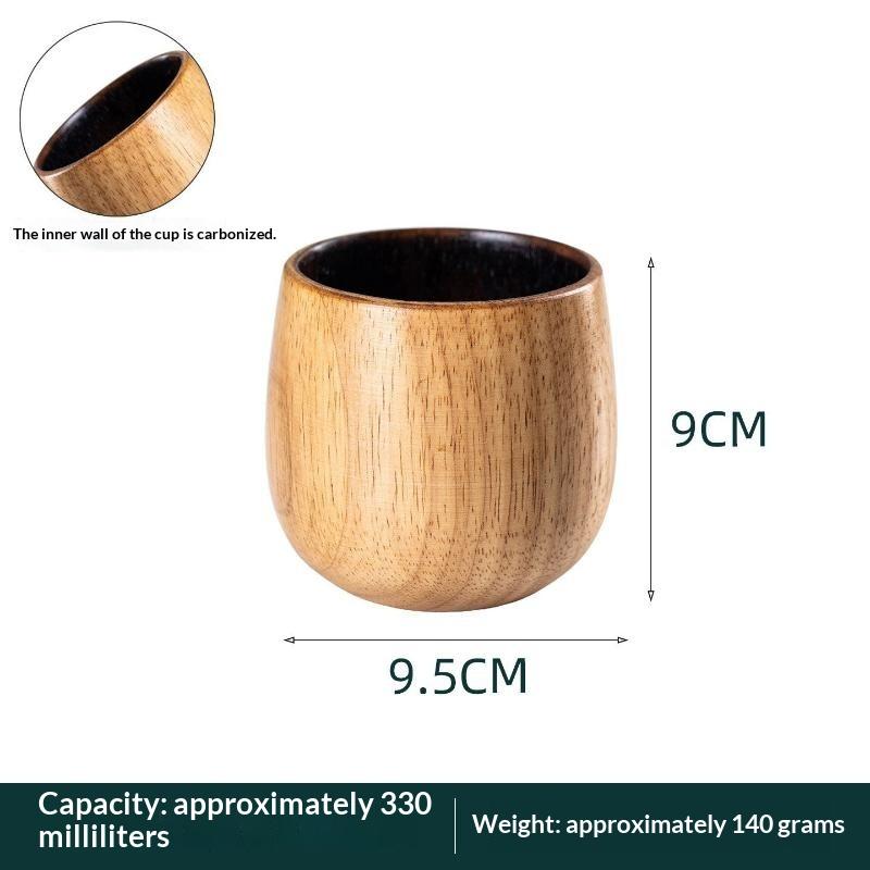 Wooden Cups Handmade Wood Handle Cups Handle Beer Coffee Milk Tea Mug Handmade Natural Kitchen Bar Drinkware Cup