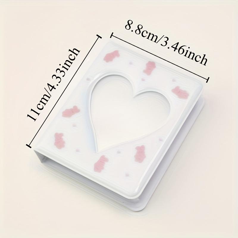 1pc Three-Inch Love Album Photo Storage Book with Heart Design - Transparent Inner Pages, Perfect for Commemorating Precious Moments, Memory Book
