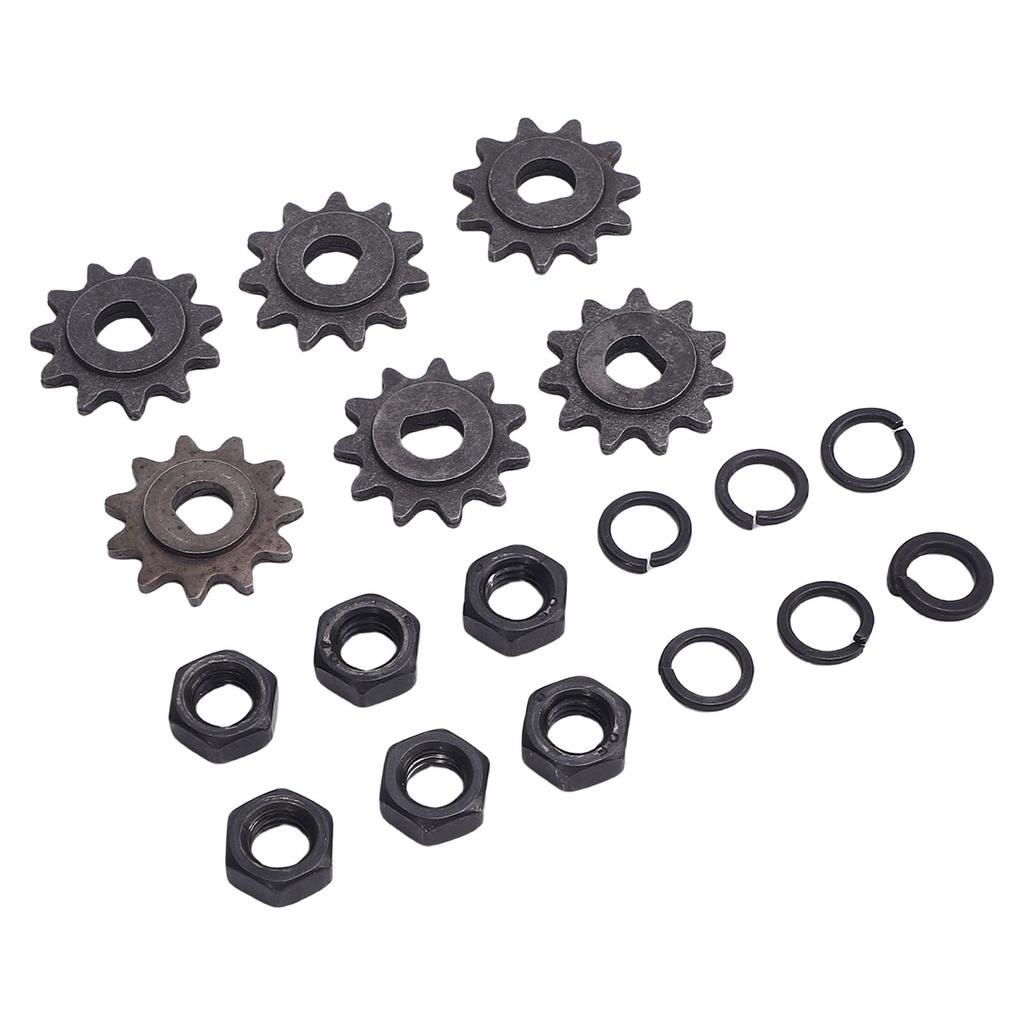 25H Chain Motor Sprocket 10mm Inner Diameter High Strength Metal Motor Sprocket with D Hole Nut and Spring