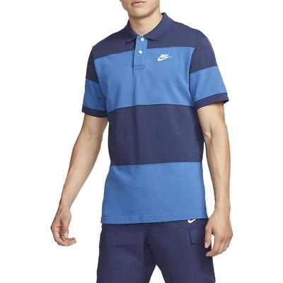 Nike Poloshirts Herren Blau Moderat Gerader Schnitt DM6951-410