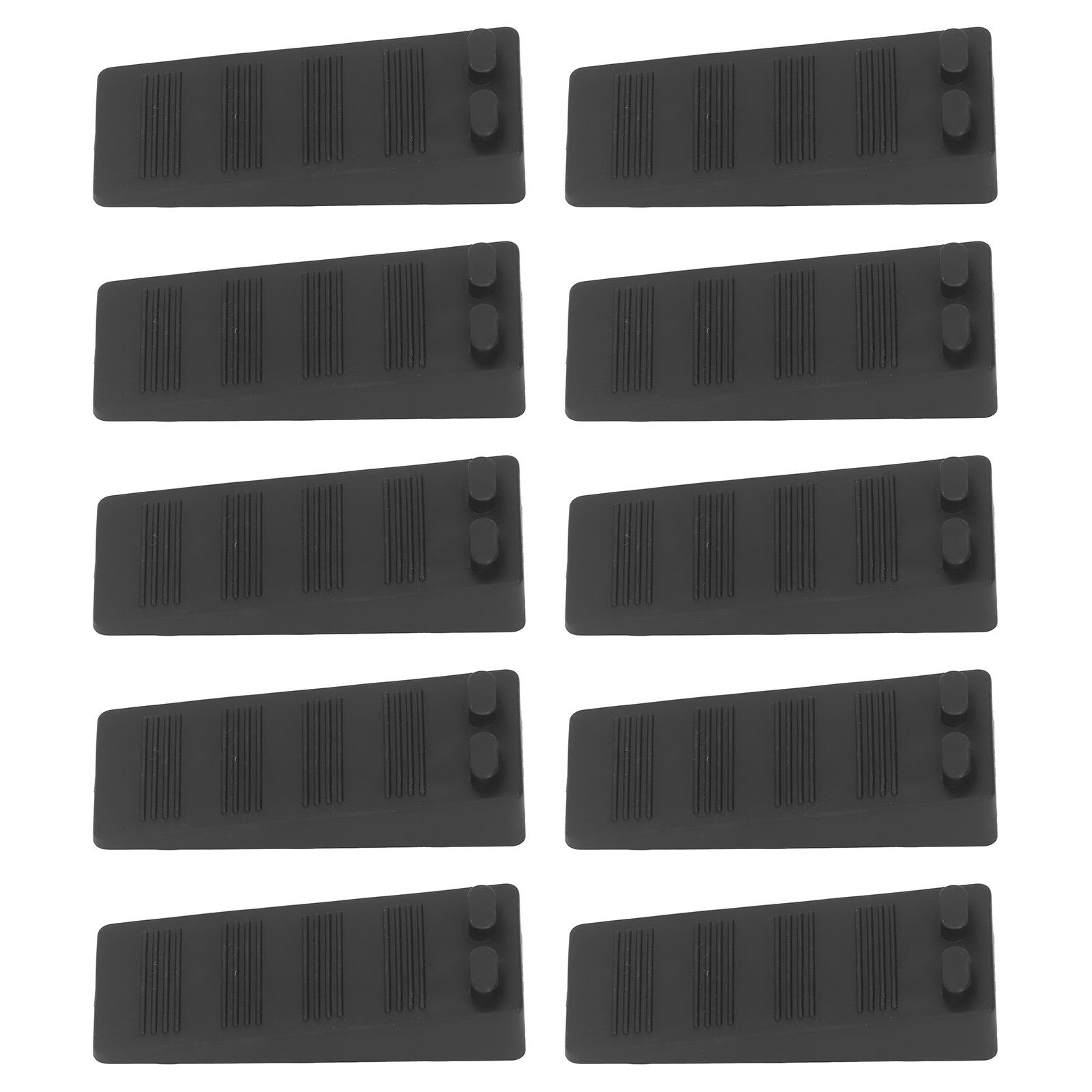 

10 Pcs Door Stoppers Black Safety Protection Anti Collision Anti Skid Non Punching Rubber Floor Door Stopper
