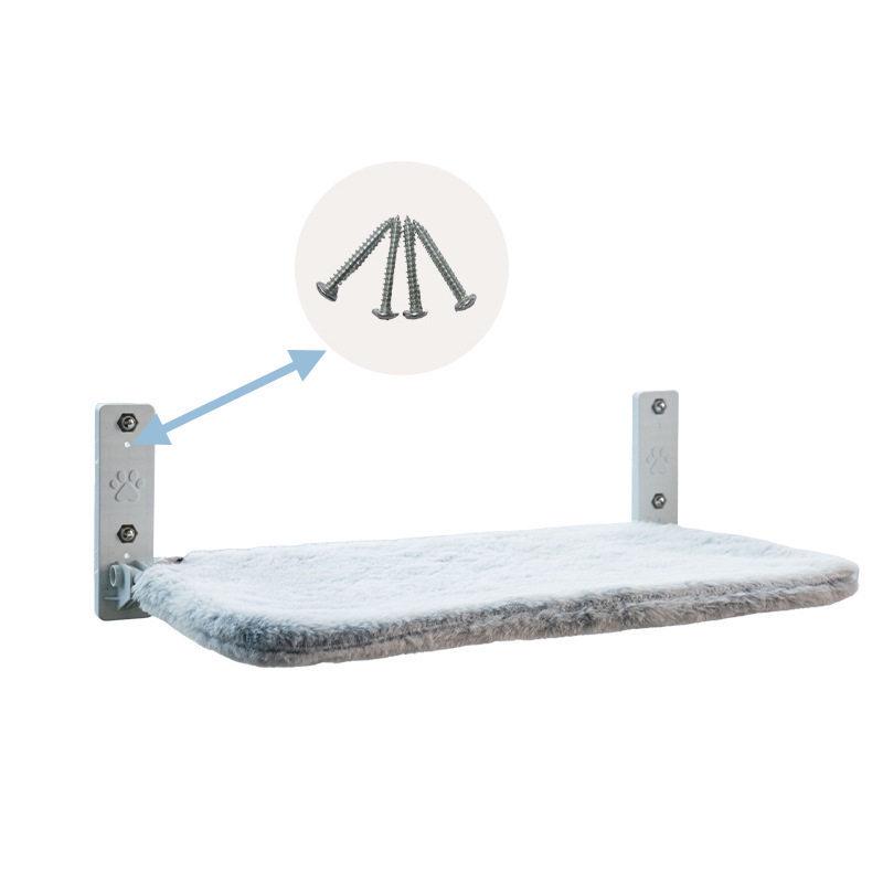 ערסל חתול לשיזוף: מיטה עם כוס יניקה לחלון לחתולים