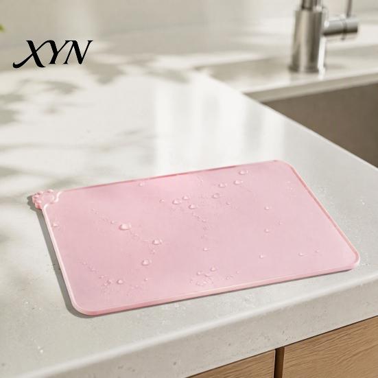Non-slip Cat Bowl Tray Food Grade Silicone Pet Feeding Mat, Anti-Slip Dog Flexible Puppy Waterproof Insulation Pad for Kitten Easy Clean Mat