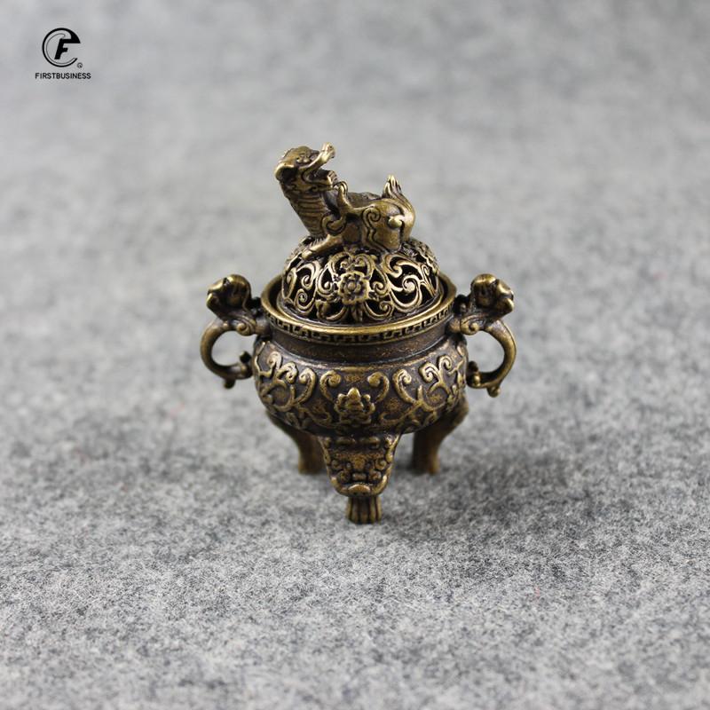 Antique Bronze Mythical Beast Incense Or Burner Creative Home Decor Mini Incense Censer Backflow Incense Burner Use Home Office