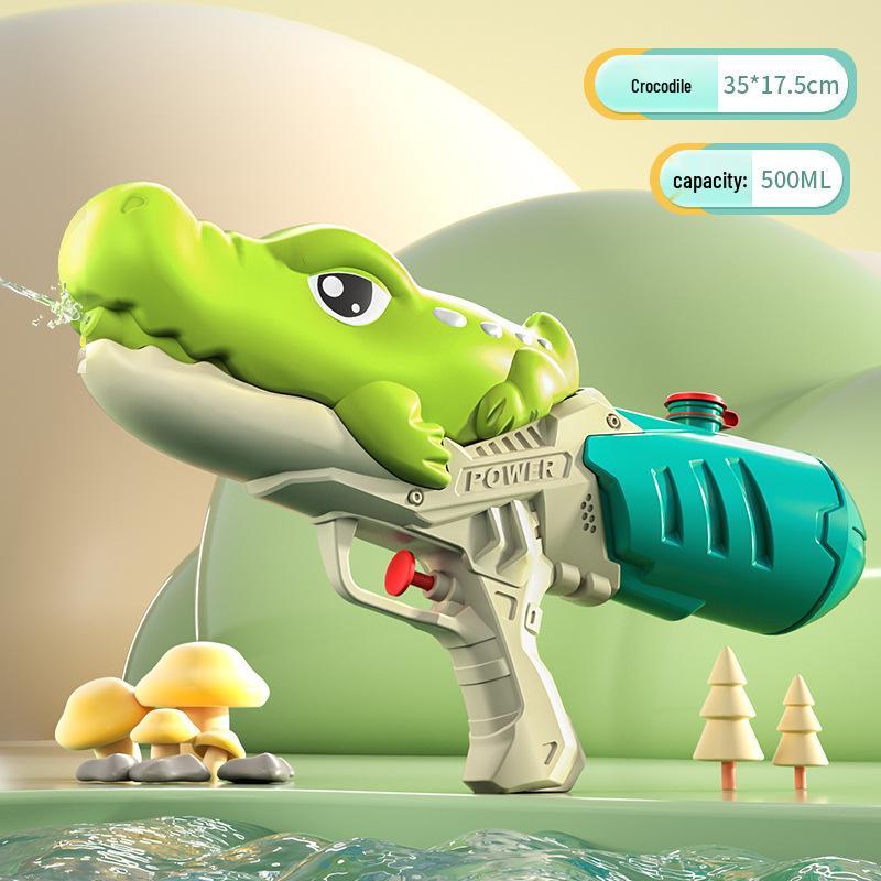 Double Nozzle Water Gun Toy: Little Horse, Dinosaur, Duck & Shark Squirt Gun