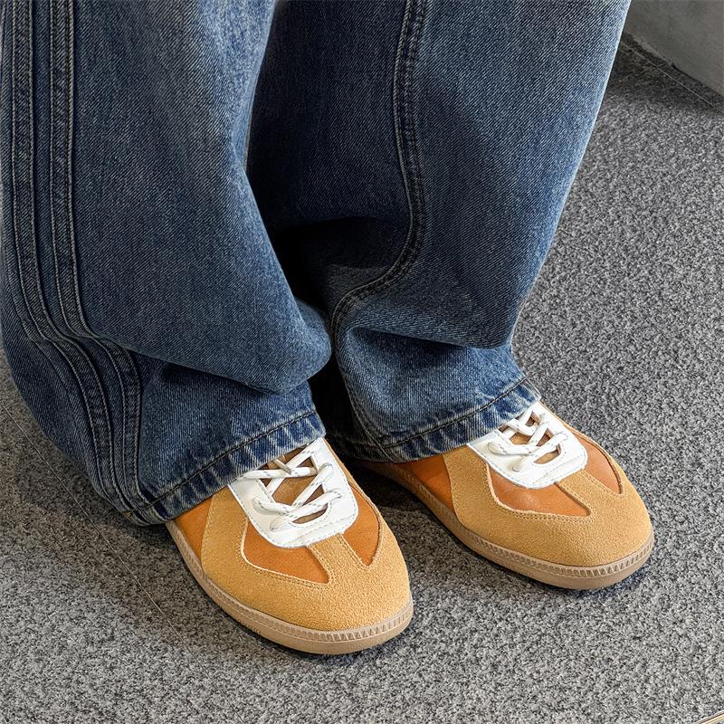 

Модная мужская обувь высокого качества, Новые ретро кроссовки 2025 для мужчин, Повседневная обувь в стиле для пары, Дизайнерские лоферы для мужчин, Спортивная обувь 38 жёлтый