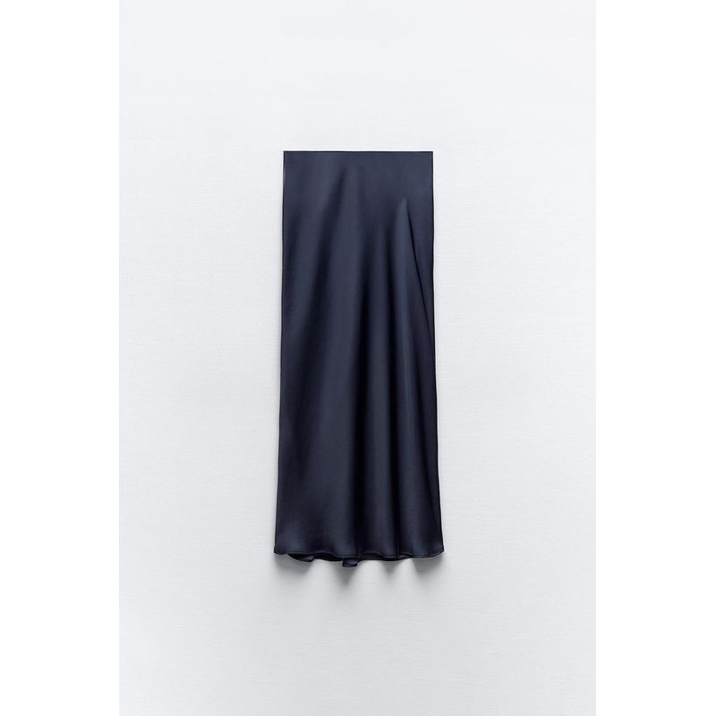 Za2024 Spring-Summer New Type Women's Sheath Skirt Long Dress Silk Satin Texture Midi Dress 1165054 401