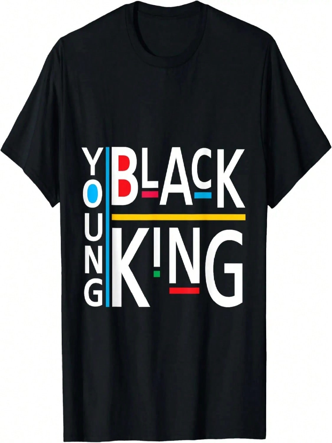Young Black King African American Kids Graphic T-Shirt S разноцветный