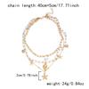 Damen Bohemian Resort Stil Seestern Perle Mehrschichtige Halskette Vielseitiges Strandaccessoire