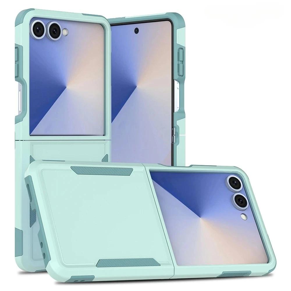 Luxuriöse Armor Otter-Box Handyhülle für Samsung Galaxy Z Flip 7 6 5 4 Splicing Color Bumper Stoßfester Schutz Harte Rückabdeckung