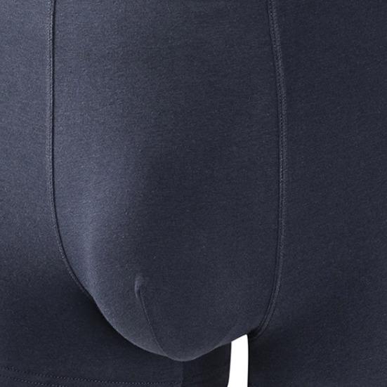 Boxerunterwäsche für Herren, mittelhoher Schnitt, elastischer Bund, U-konvexe Shorts, Höschen, einfarbig, atmungsaktiv, glatte Linien, schnelltrocknende Unterwäsche