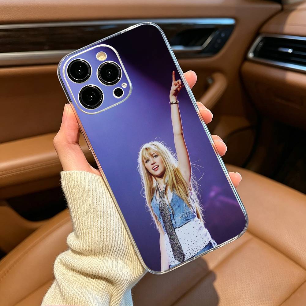 HM Hannah M-Montana Phone Case For iPhone17,16,15,14,13,12,Pro Max,16/15/14 Plus  XS Soft Silicone Transparent Cover
