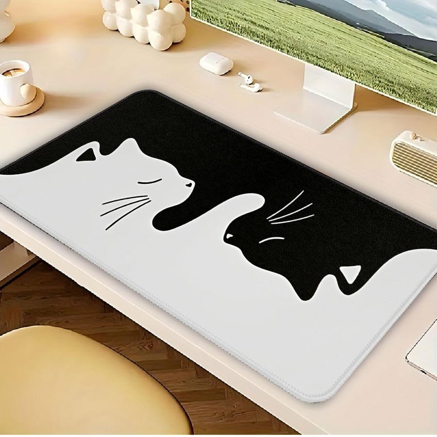 Mouse Pad Desk Accessories Keyboard Mouse Pad Computer Laptop Pad Office Pad Game Console Pad Rubber Cute Cat