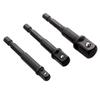 Hex Shank to Square Socket Extension Bar with Ball for Wrench Connection (1/4, 3/8, 1/2)