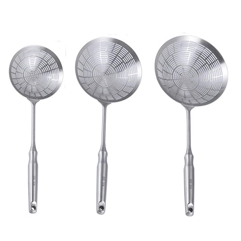 304 Stainless Steel Skimmer Ladle for Noodles, Dumplings, and Frying