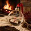 Festive Party Supplies for Christmas 3D Clear Ball Ornament, Holiday Message Keepsake, Acrylic Decorations Bedroom Windows Tree Hanging Decoration