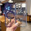 Electroplating Magnetic Thin Ring with Lens Film Suitable for IPhone16promax Mobile Phone Case Apple 15 Full-inclusive Protective Case