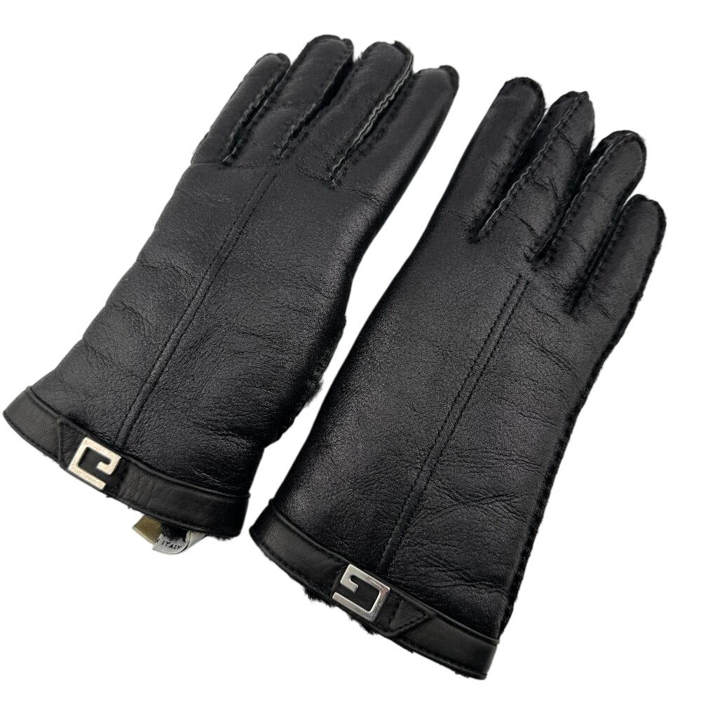 

GUCCI Glove Shearling Mouton leather gloves black leather Used