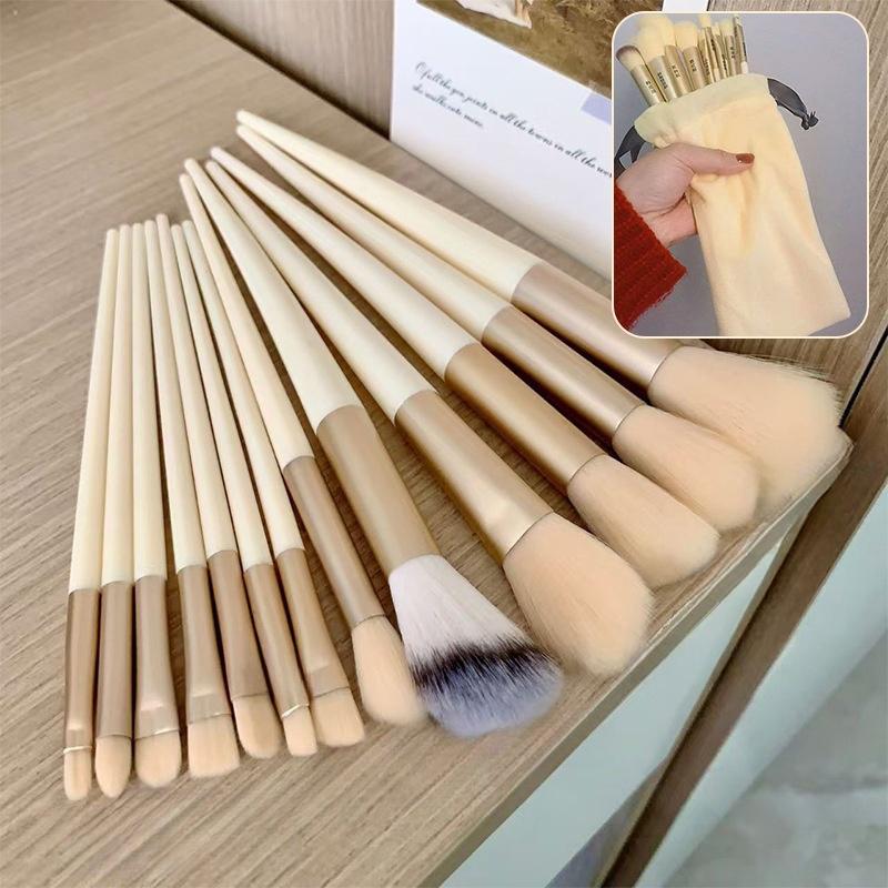 13 ks Sada štětců na make-up Přenosné Měkké štětiny Štětec na pudr Štětec na oční stíny Kompletní sada nástrojů na make-up