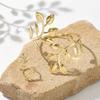 Open Armband Ring Set Gold Jewelry Set Fashion Leaf Upper Arm Cuff  Unisex