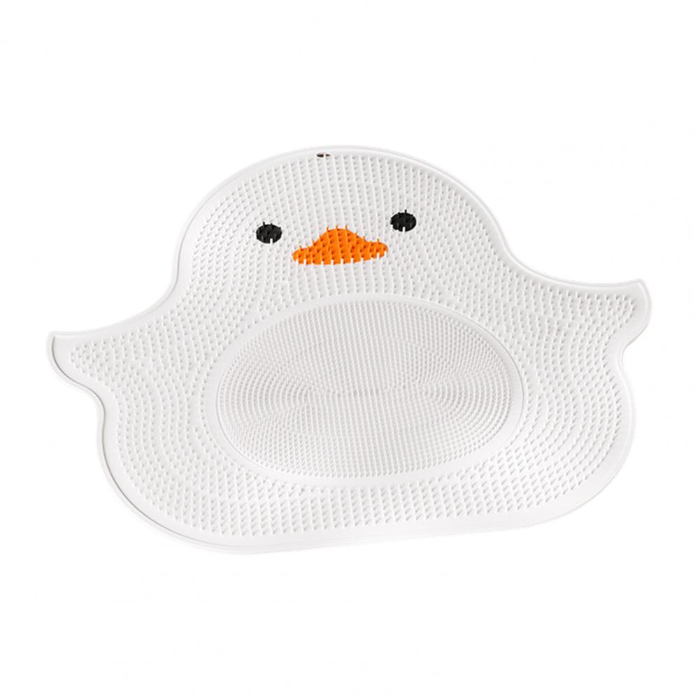 Foot Rub Mat Little Yellow Duck Design Silicone Foot Mat Anti-Slip Suction Cup Bottom Dead Skin Remover Bath Pad