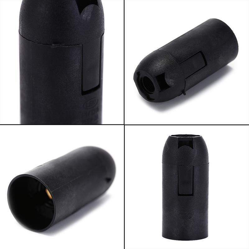 E14 Bulb Light Holder Lamp Socket Plastic Led Lighting Black White