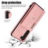 Long Lanyard Zipper Wallet Leather Cards Solt Case for Samsung Galaxy S25 Ultra S24 S23 S22 S21 FE A55 A35 A15 Crossbody Cover