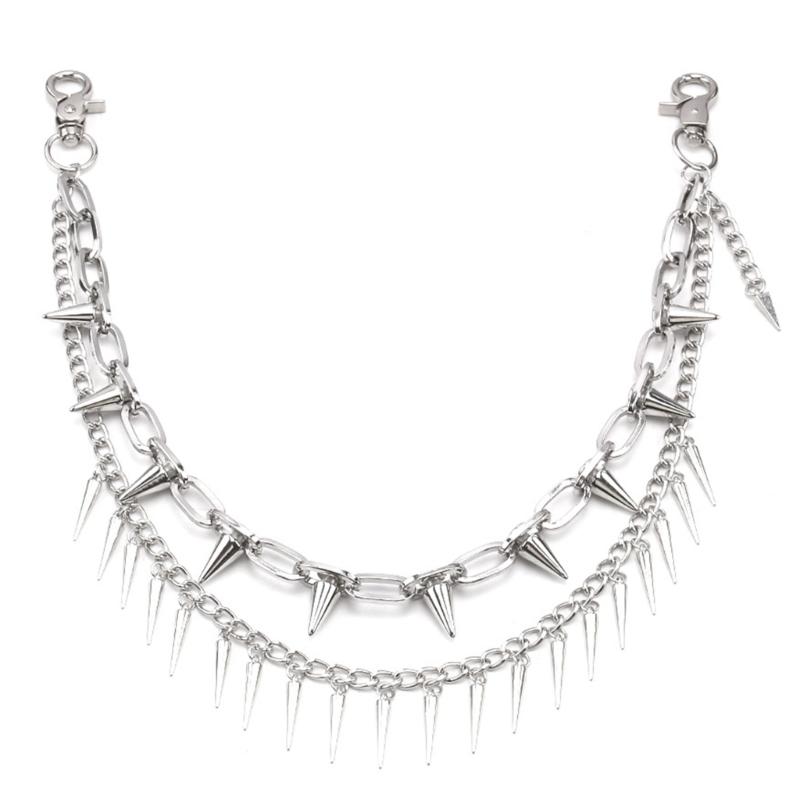 Панк Джинсы Брюки Цепь Дерзкая Цепь Панк Сердце Крыло Шарм Поясная Цепь для Кошелька Гранж Ремень для Хип-Хоп Аксессуаров