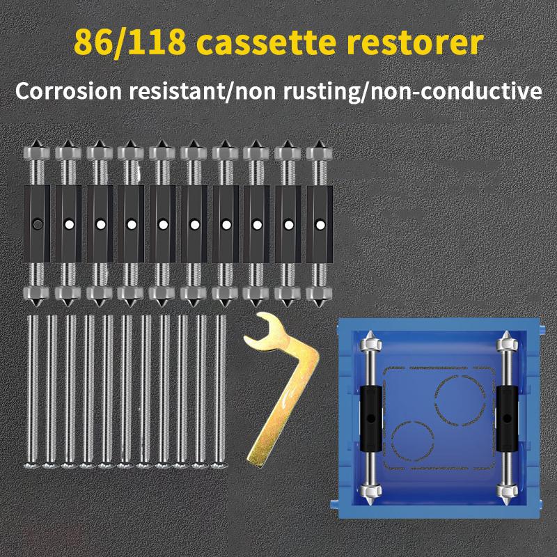10-Pack Metal Electrical Box Repair Brace, Universal Fixing Support for Broken 86-type & 118-type Junction Boxes
