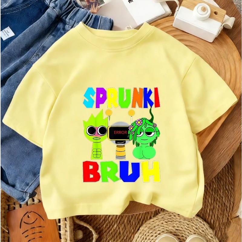 2026 Sommer Lässig Rundhals Mode Oberteil Streetwear Niedlich Kawaii Sprunki Musikspiel Kinder T-Shirt