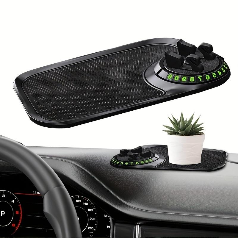360° Rotatable Non-Slip Dashboard Phone Tray Pad Center Console Waterproof Glasses Holder Car Tray Phone Stand