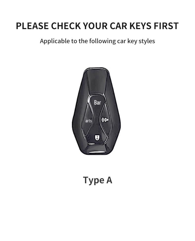 Genuine Leather Key Case for Jihu Alpha S5, Kaola T5, BAIC New Energy ARCFOX Cars