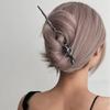 Punk Snake Hairpin Hair Sticks Rhinestones Irregular Texture Metal Vintage Headwear Hairstyle for Women Hair Accessories